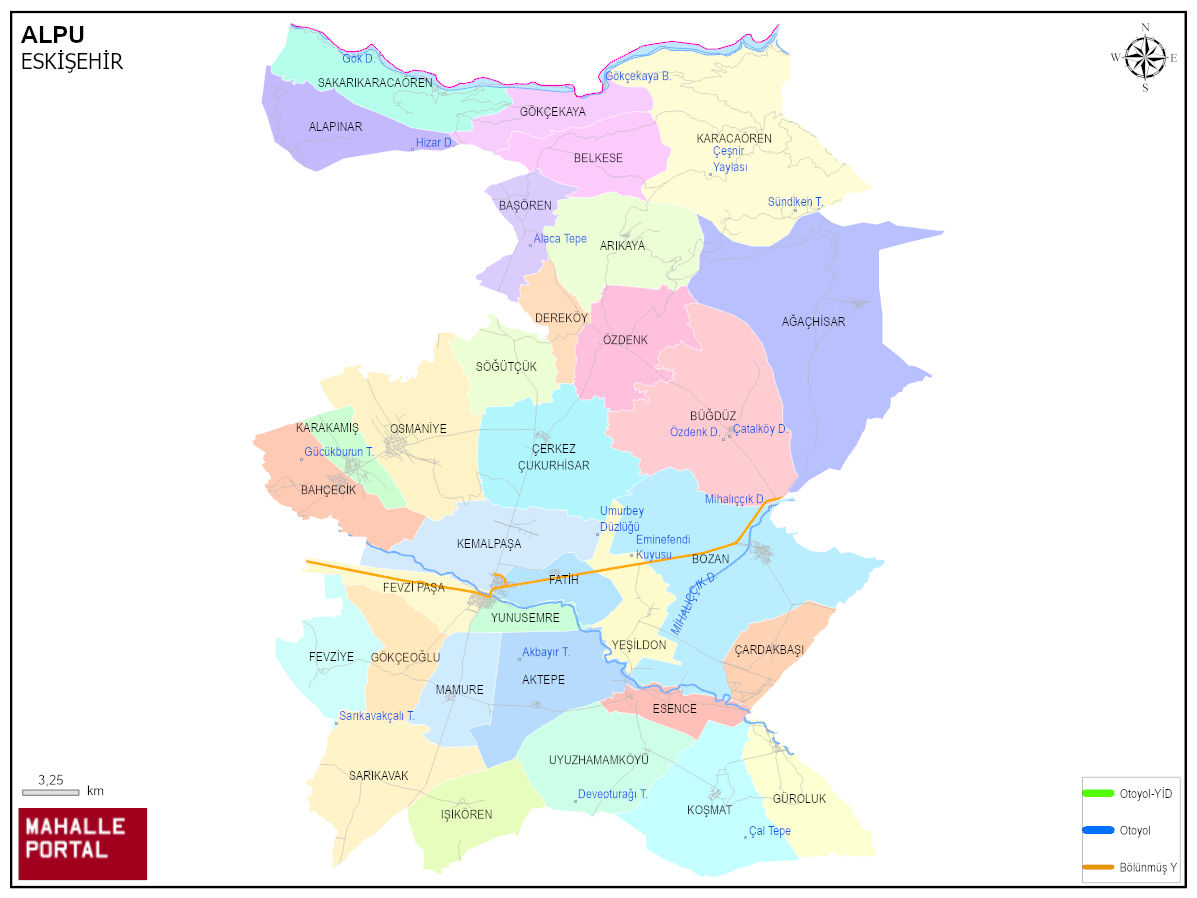  Alpu Detaylı Harita – Mahalle Konum Bilgisi