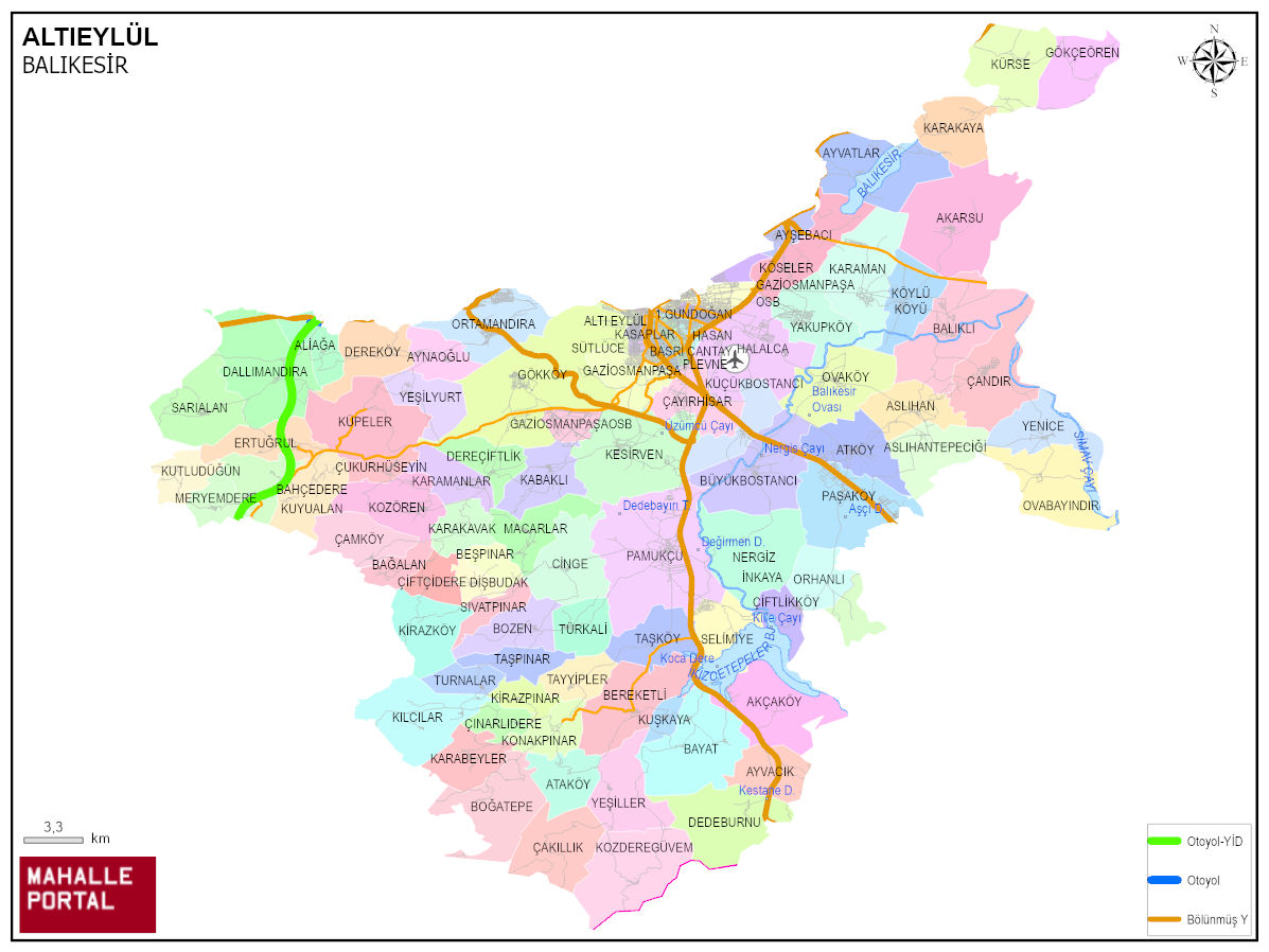  Altıeylül Harita – Coğrafi Veri & Mahalle Katmanı