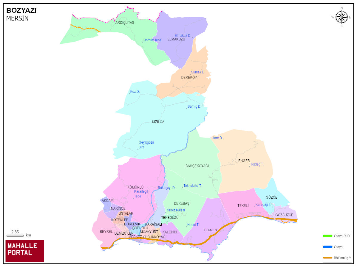 BOZYAZI Coğrafi Veri – Shapefile, GeoJSON, KML İçerikleri 