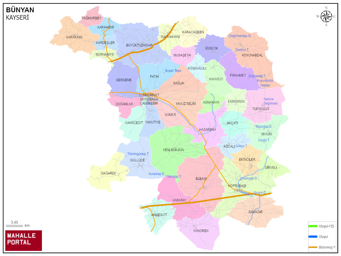 BÜNYAN Mekânsal Veri – Harita ve Sınır Analizi 