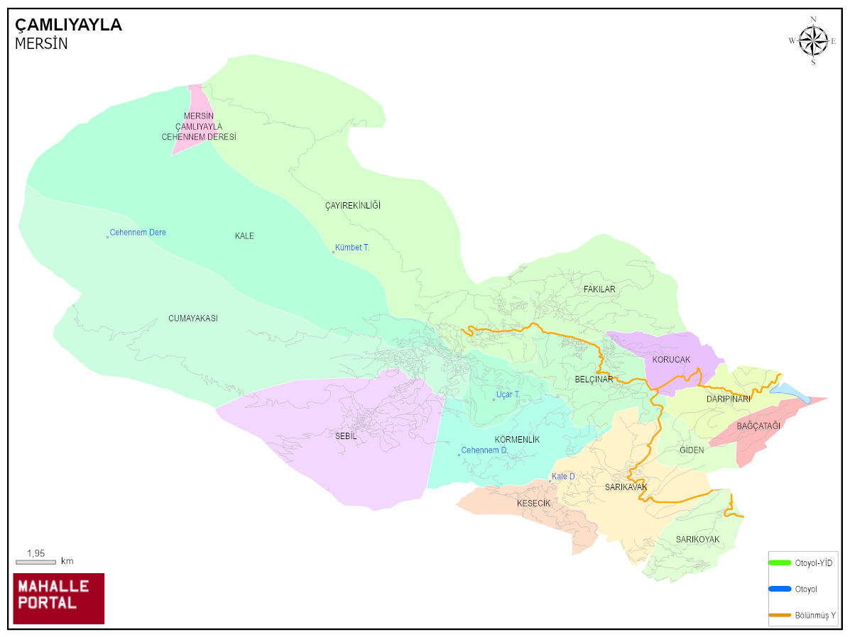ÇAMLIYAYLA Geo Konum – Harita ve Veri Katmanları 
