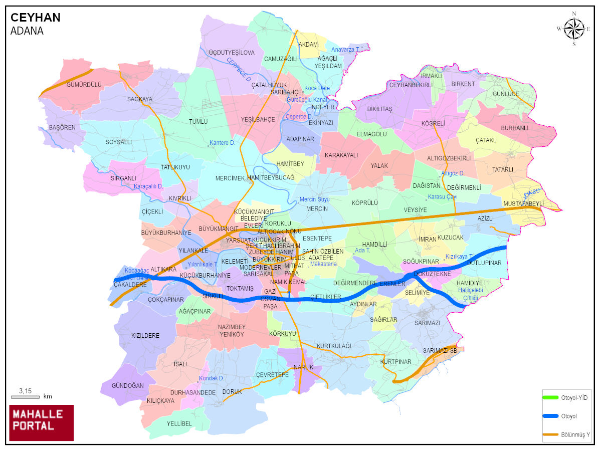 CEYHAN Koordinat Haritası – GPS Tabanlı Harita Bilgisi 
