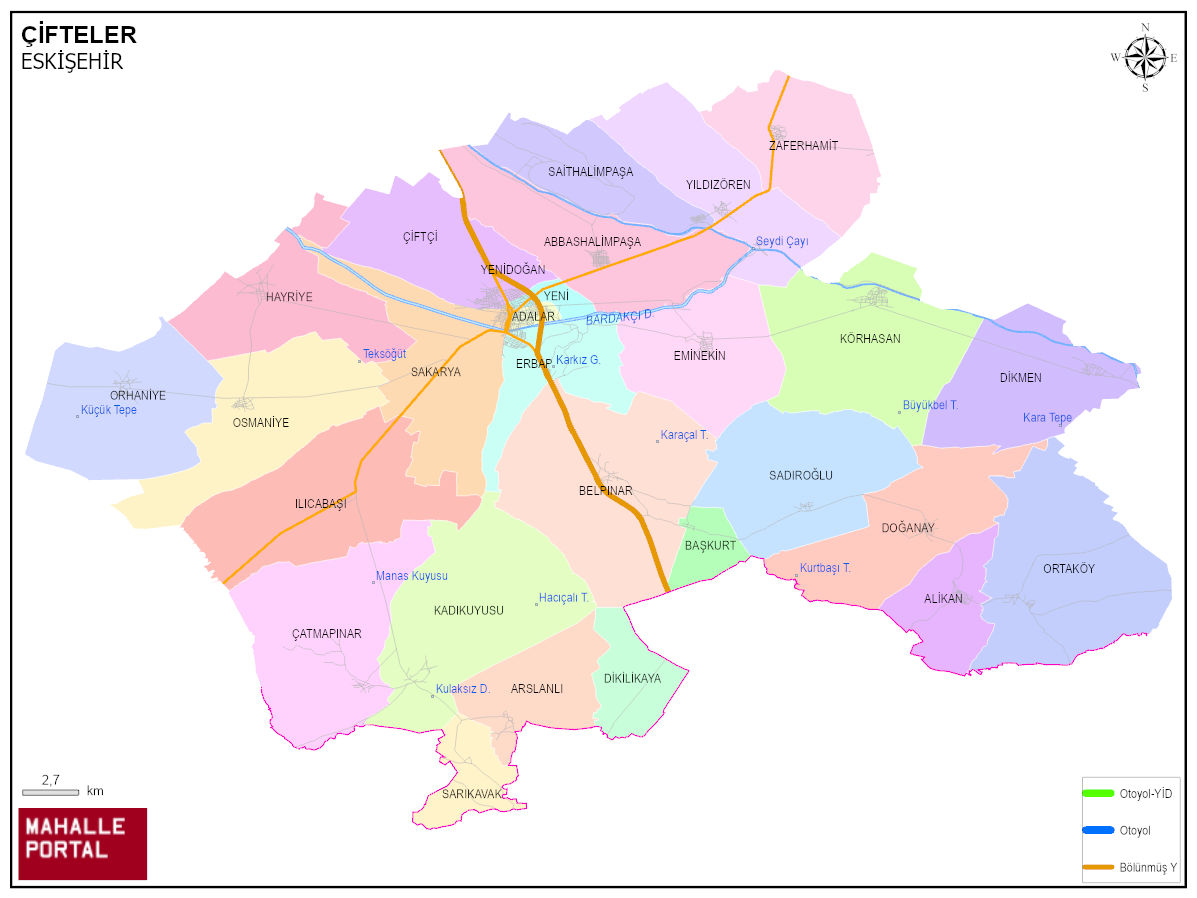 ÇİFTELER Harita Kapsamı – Bölgesel Sınırlar ve Analitik 