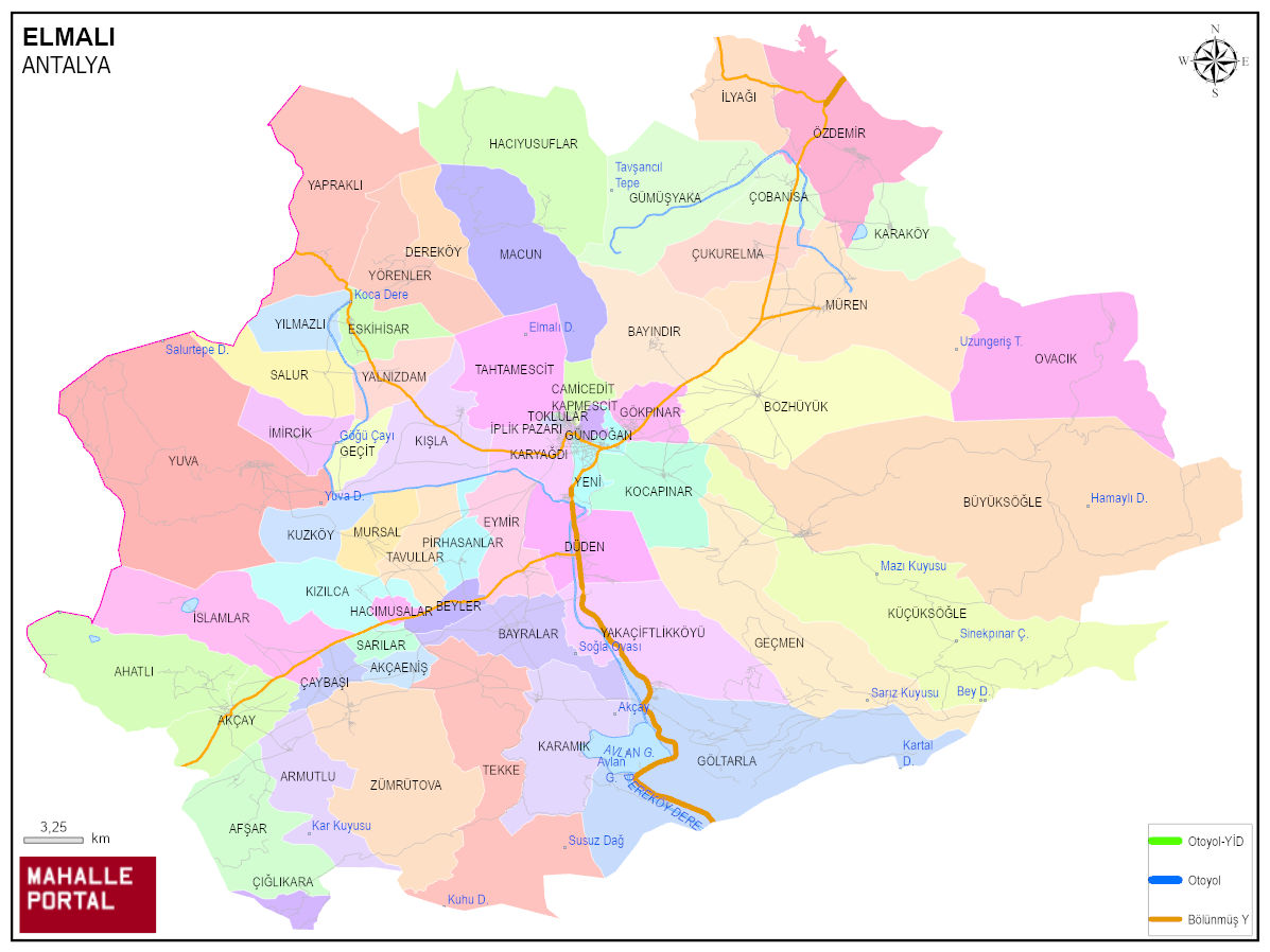 ELMALI Harita Bilgisi – Arazi ve Coğrafya Analizi 