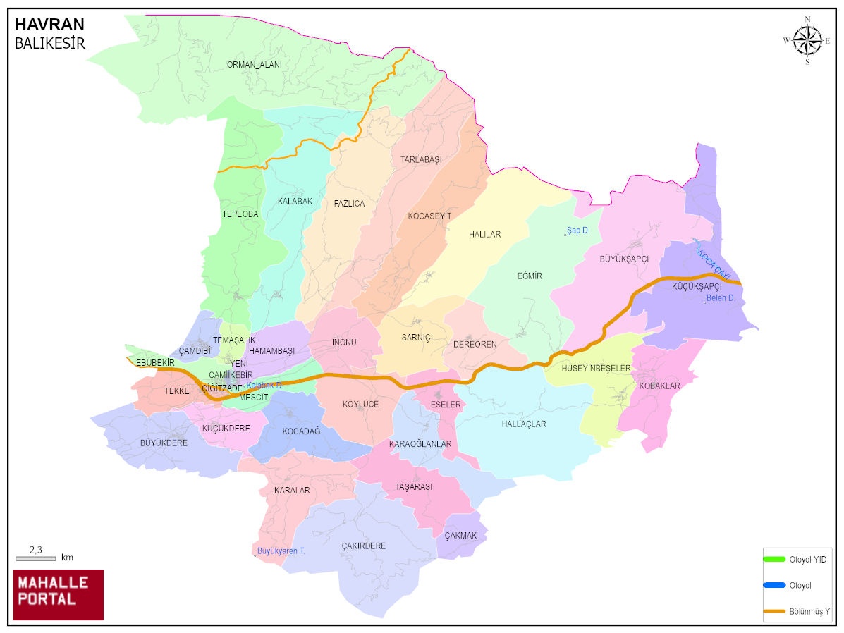 HAVRAN Harita Tanımı – CBS Uyumlu Yapı 