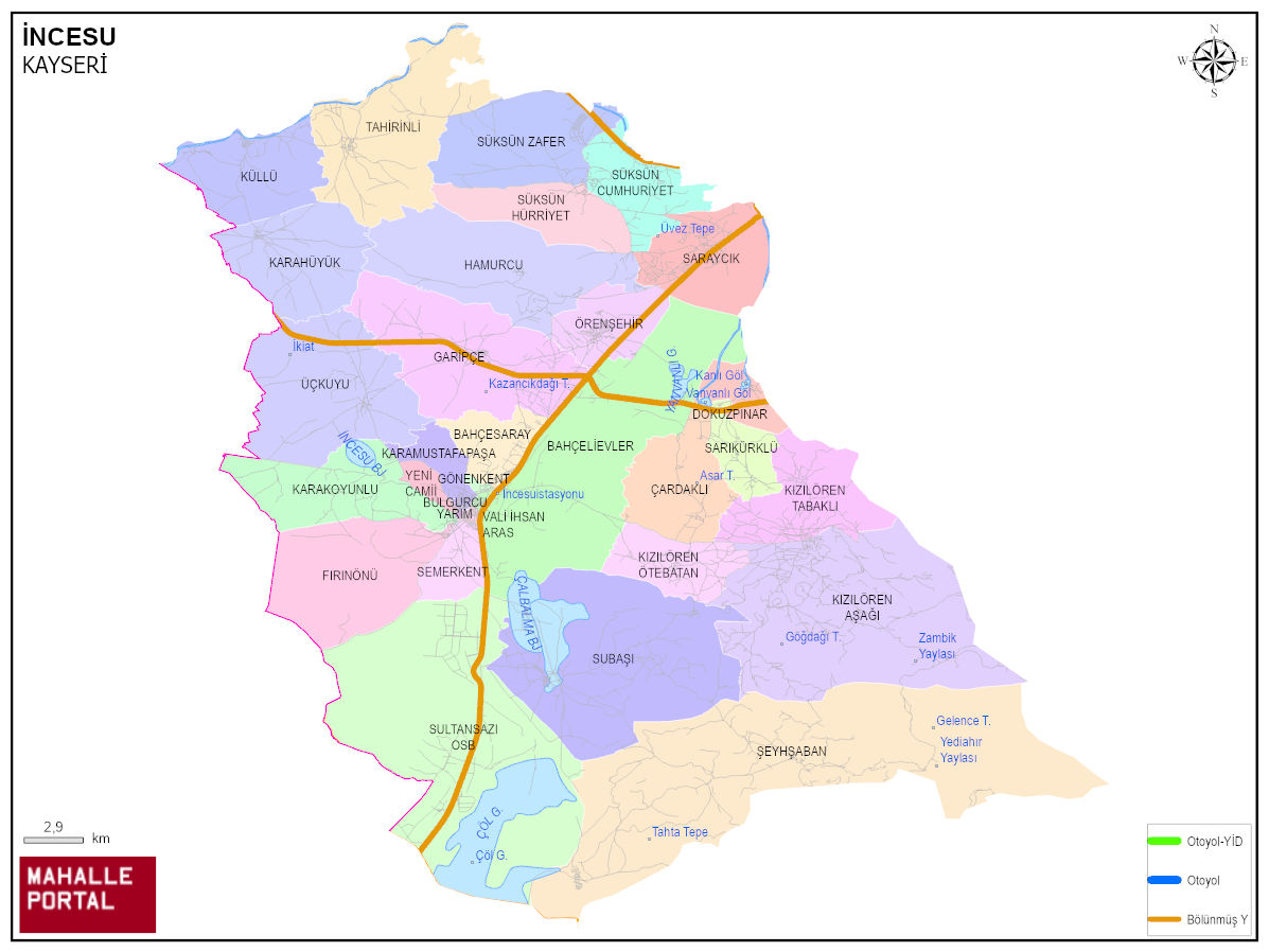 İNCESU Harita İncelemesi – CBS Tabanlı Veri 