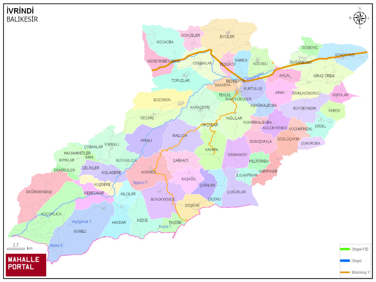 İVRİNDİ Coğrafi Konum Rehberi – Harita Bilgileri 