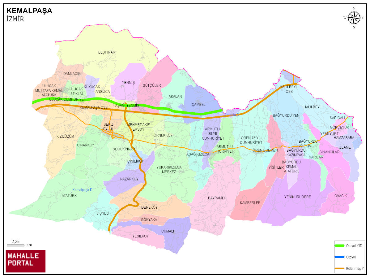 KEMALPAŞA (İZMİR) Veri Haritası – Alan ve Konumsal Bilgi 