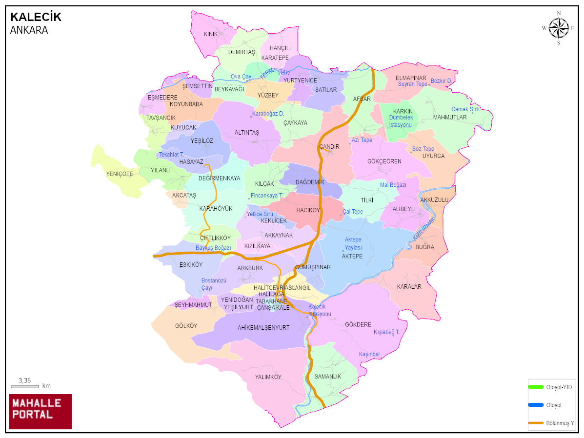 KALECİK Bölge Haritası – Sınırlar, Bağlantılar ve Analiz 