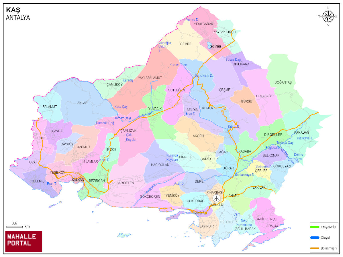 KAŞ Harita Tanımı – CBS Uyumlu Yapı 