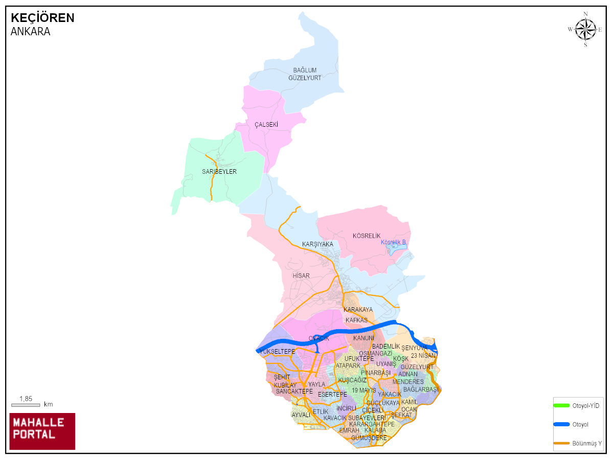 KEÇİÖREN Coğrafi Konum – Detaylı Harita ve Veri Katmanları 