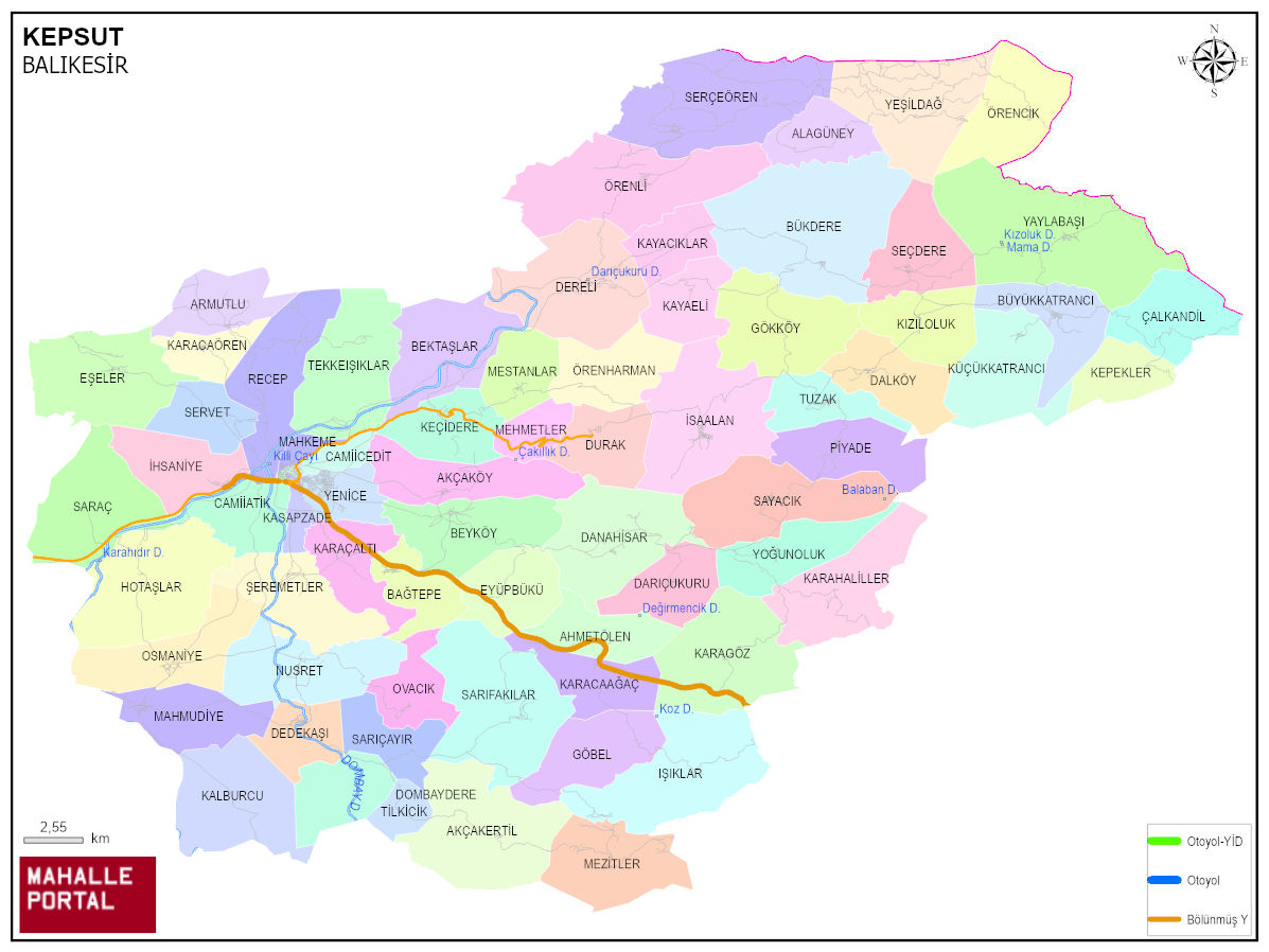 KEPSUT Harita Görüntüsü – Altlık Veri ve Konumsal Yapı 
