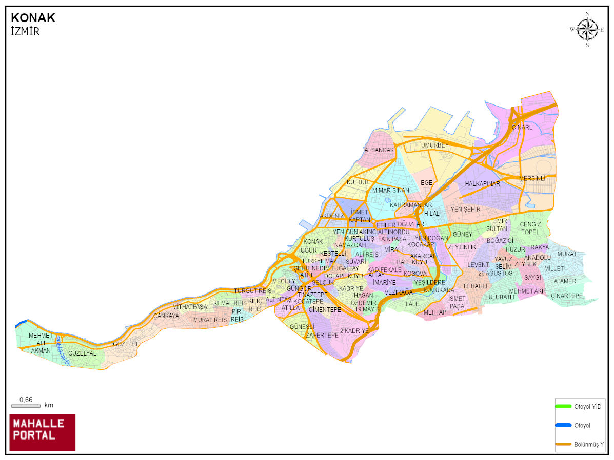 KONAK Harita Bilgi Kartı – Coğrafi Özellikler 