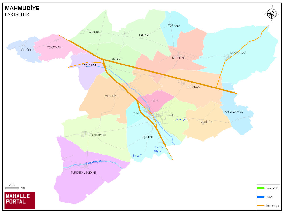 MAHMUDİYE Harita Üzerinde Konum – CBS Analizi 