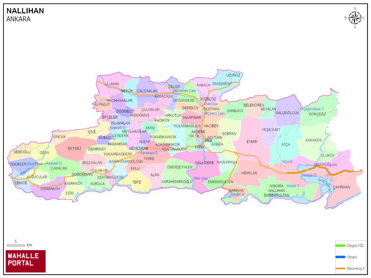 NALLIHAN Mekânsal Veri – Harita ve Sınır Analizi 