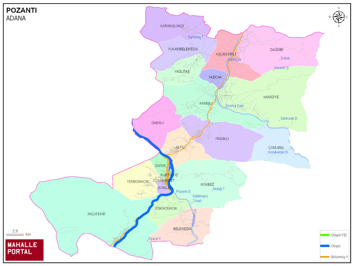 POZANTI Harita Kapsamı – Bölgesel Sınırlar ve Analitik 