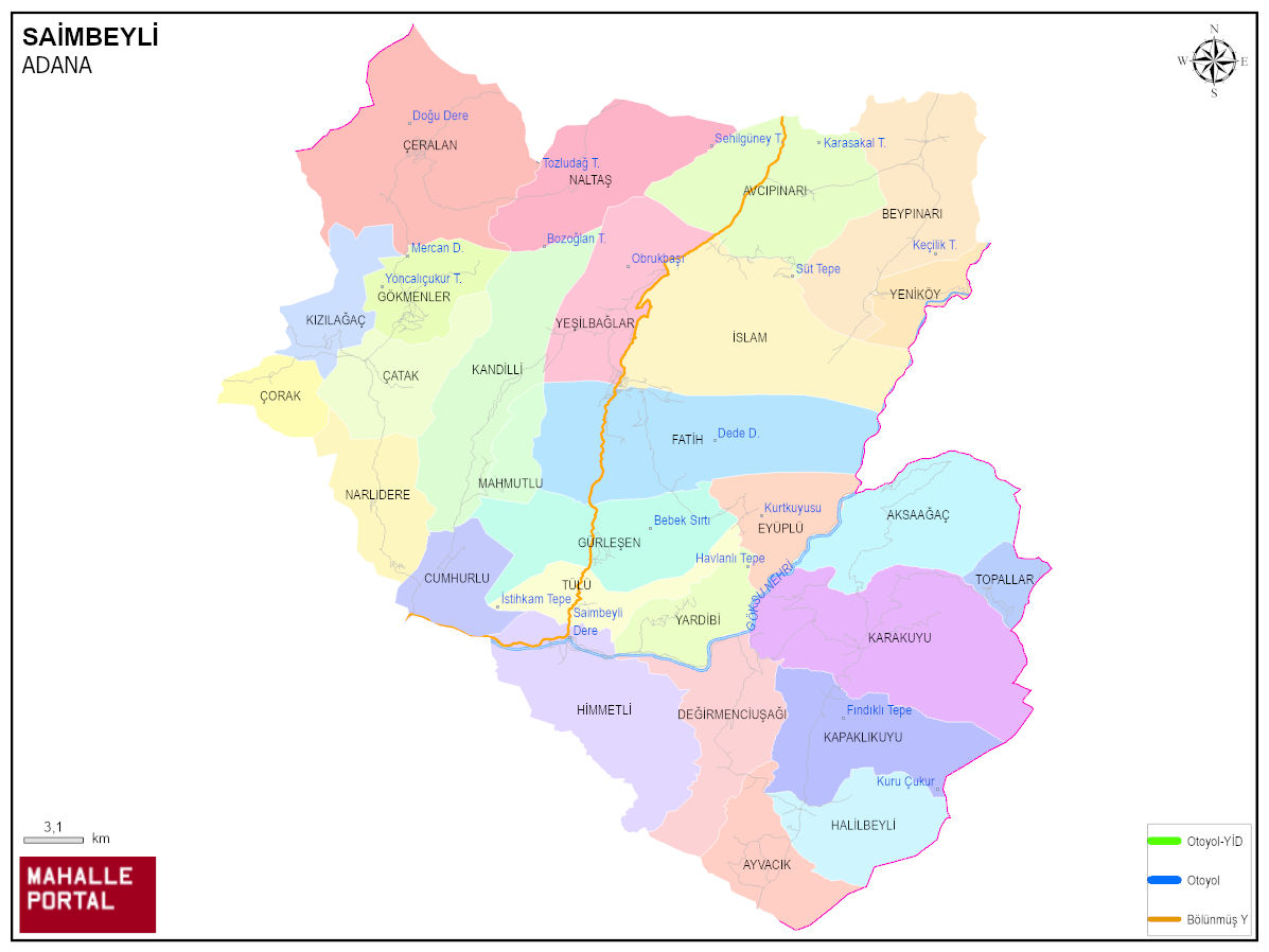 SAİMBEYLİ Harita Tanımı – CBS Uyumlu Yapı 