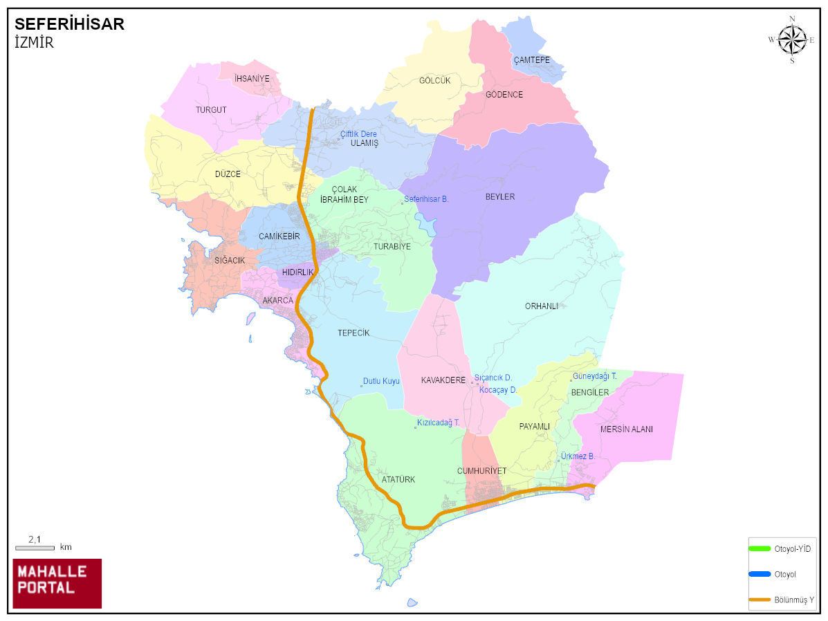 SEFERİHİSAR Coğrafi Alan Haritası – Sınır ve Veri Entegrasyonu 