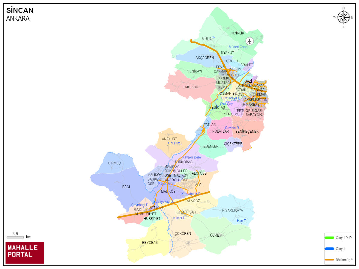 SİNCAN GeoData Haritası – Noktalar, Çizgiler ve Poligonlar 