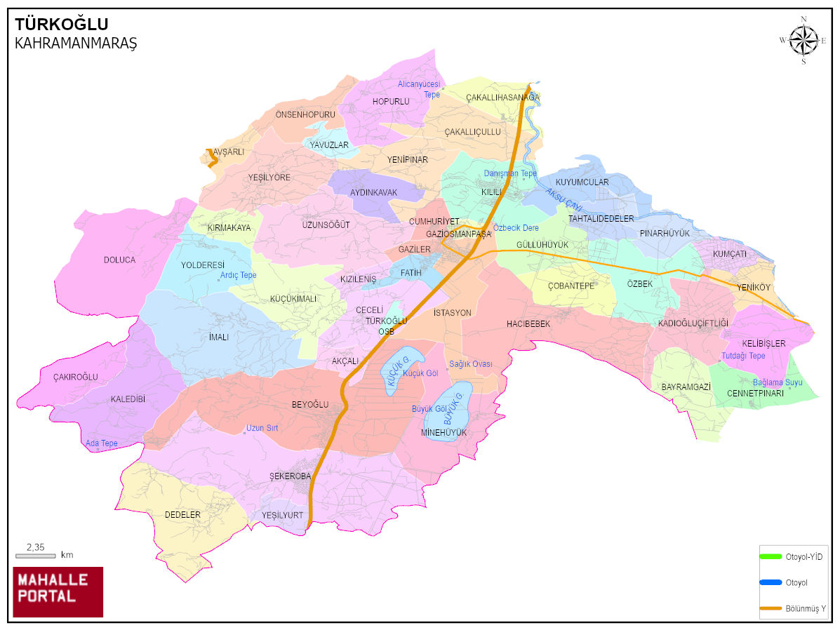 TÜRKOĞLU Harita Çıktısı – Veri Katmanları 