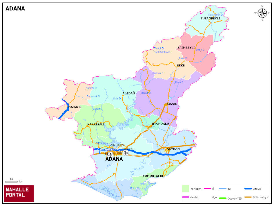 ADANA Konum Atlası – Harita ve Veri 