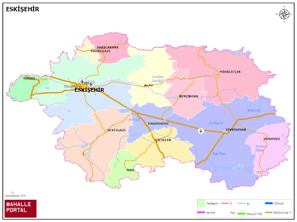 ESKİŞEHİR Veri Haritası – Alan ve Konumsal Bilgi 