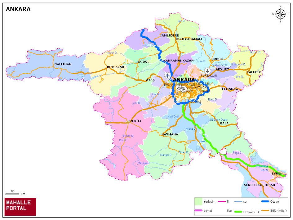  Ankara Harita Bilgi Sistemi – İlçe ve Mahalle Lokasyon Verileri